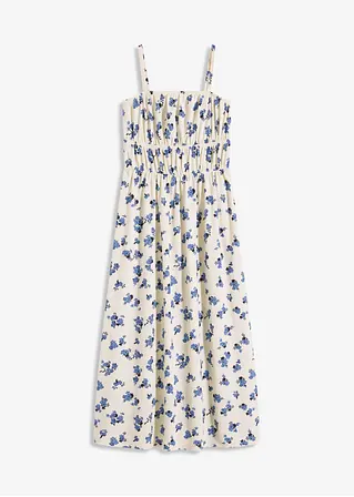 Jerseycrepe-Kleid in weiß von vorne - bonprix