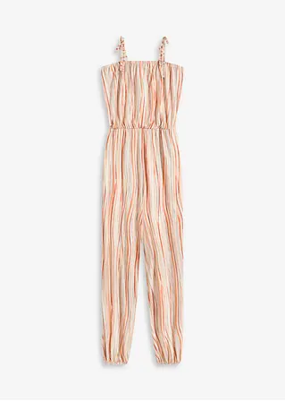 Jersey-Jumpsuit in weiß von vorne - bonprix