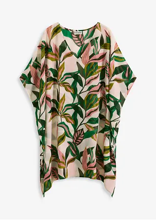 Chiffon Strand Tunika in weiß von vorne - bonprix
