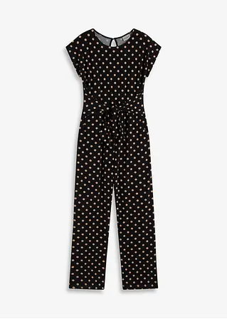 Jumpsuit in schwarz von vorne - bonprix