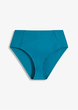 High waist Bikinihose mit hohem Beinausschnitt in petrol von vorne - bonprix