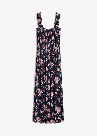 bedrucktes Maxikleid in blau von vorne - bonprix