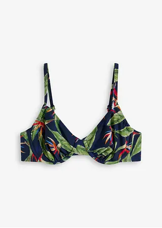 Bügel Bikini Oberteil in blau von vorne - bonprix