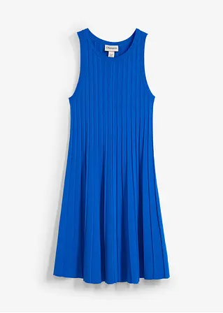 Strickkleid in A-Linie aus Viskose-Mix in blau von vorne - bonprix