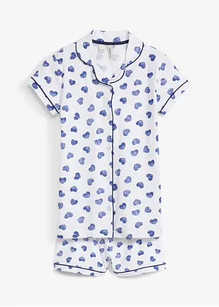 Shorty mit weicher Bio-Baumwolle (2-tlg. Set) in weiß von vorne - bonprix