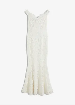 Brautkleid aus Spitze in weiß von vorne - bonprix