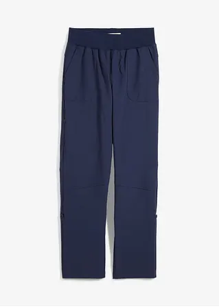 Wasserabweisende Funktionshose, Turn-Up zur 7/8-Länge, mit Bequembund in blau von vorne - bonprix