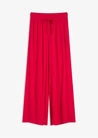 Weite Hose aus feiner Viskose in rot von vorne - bonprix