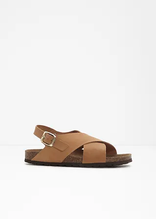 Sandale aus Leder in beige - bonprix