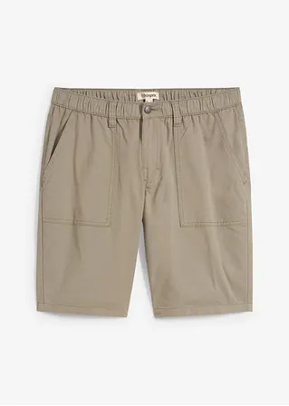 Bermuda mit Komfortbund, Regular Fit in grau von vorne - bonprix