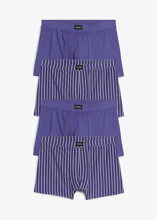 Boxershorts eng  (4er Pack) in blau von vorne - bonprix