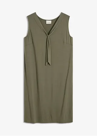 Shirtkleid mit Schluppe in grün von vorne - bonprix