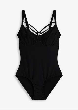 Shape Minimizer Bügel Badeanzug leichte Formkraft in schwarz von vorne - bonprix