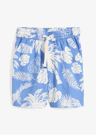 Schlupf-Shorts aus softer Viskose in blau von vorne - bonprix