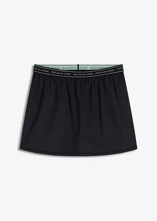 Ultra-leichter Sport-Rock mit integrierter Shorts in schwarz von vorne - bonprix