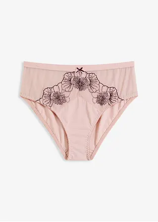Maxislip mit zarter Stickerei in lila von vorne - bonprix