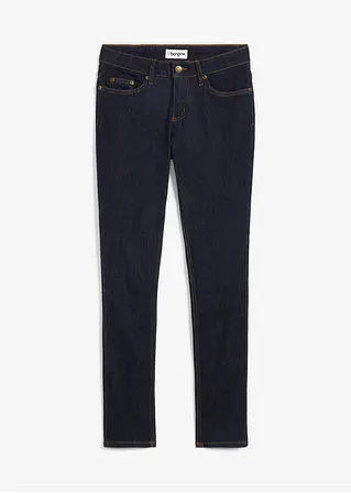 Skinny Jeans Mid Waist, Stretch in blau von vorne - bonprix