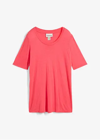 Longshirt aus softer Viskose in pink von vorne - bonprix