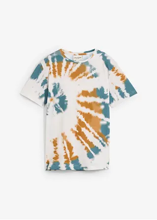 T-Shirt aus reiner Baumwolle in beige von vorne - bonprix