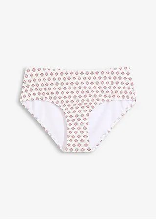 Highwaist-Bikinihose in weiß von vorne - bonprix
