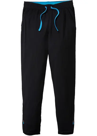 Sporthose, schnelltrocknend und atmungsaktiv in schwarz von vorne - bonprix