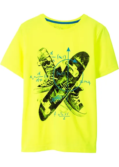 T-Shirt in gelb von vorne - bonprix
