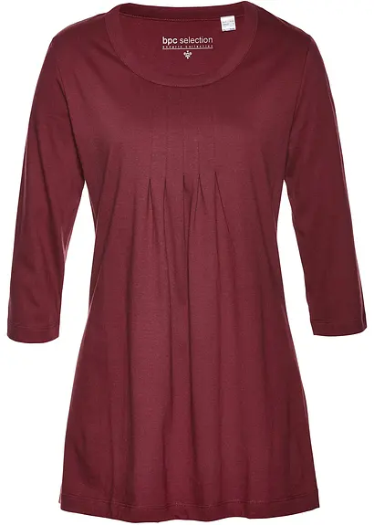Longshirt aus reiner Baumwolle in rot - bonprix