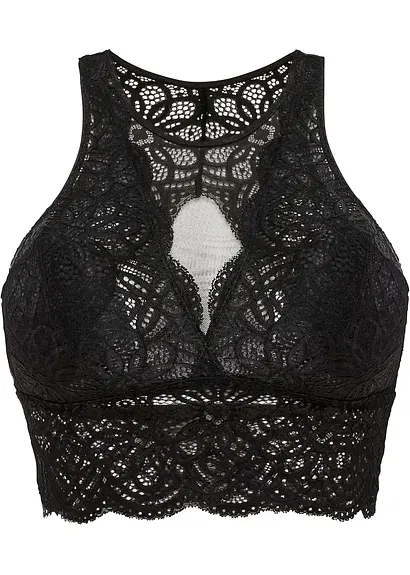 Bustier ohne Bügel in schwarz von vorne - bonprix