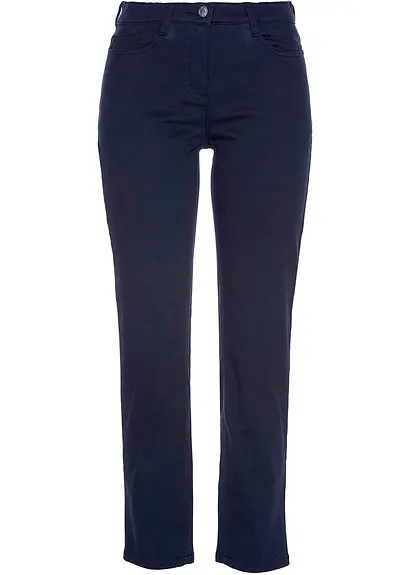 7/8-Stretchhose in blau von vorne - bonprix