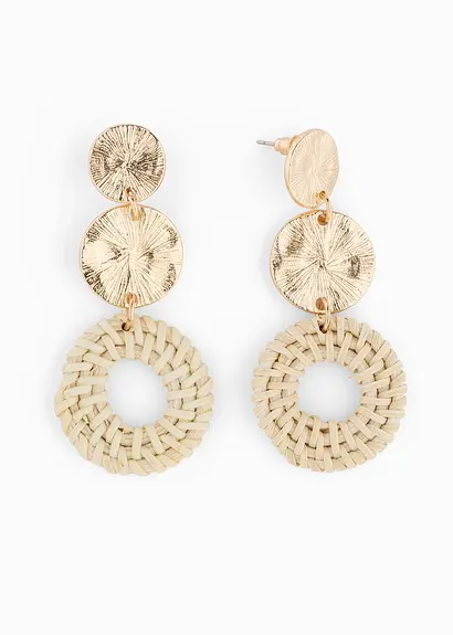 Ohrstecker in gold von vorne - bonprix