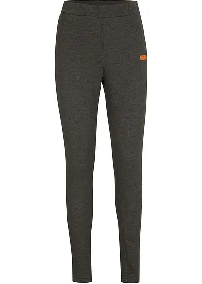 Thermo-Leggings mit Teddyfutter in grau von vorne - bonprix