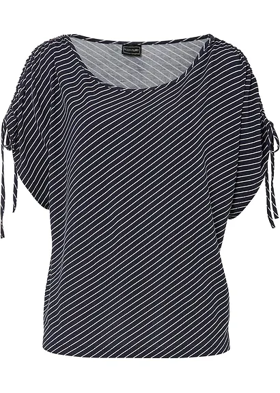 Shirt aus softer Viskose in blau von vorne - bonprix