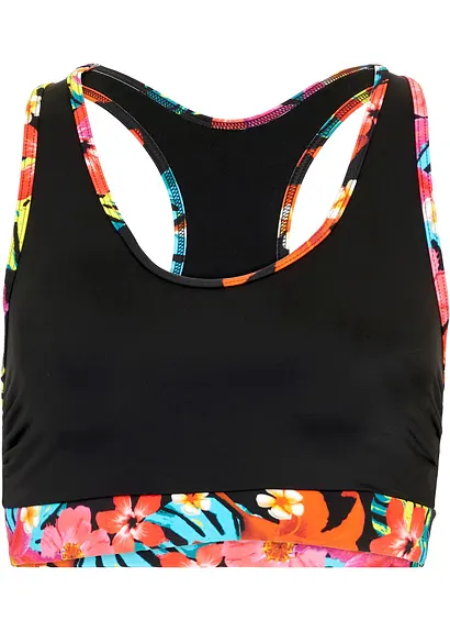 Bustier Bikini Oberteil in schwarz von vorne - bonprix
