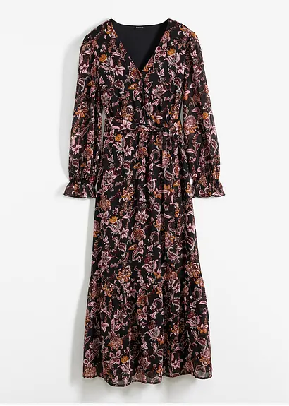 Maxikleid in schwarz von vorne - bonprix