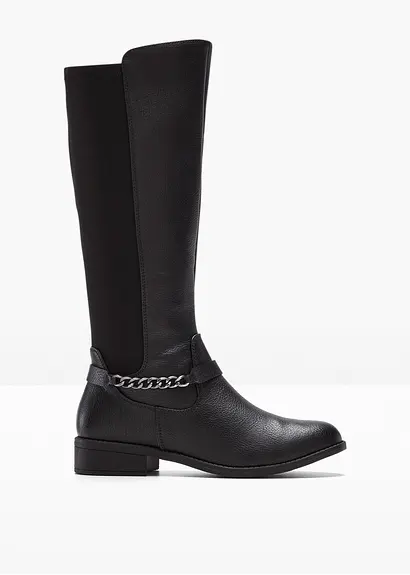 Stiefel in schwarz von vorne - bonprix