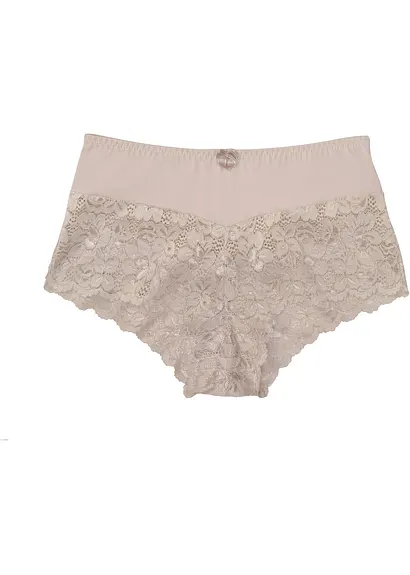 Maxipanty mit Spitze in beige von vorne - bonprix