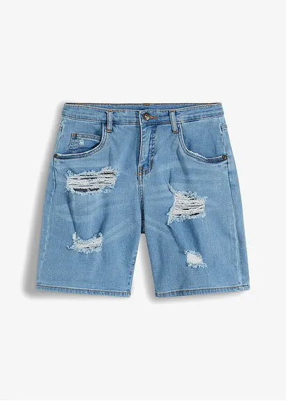 Jeans-Shorts in blau von vorne - bonprix