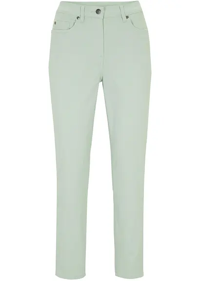 7/8-Hose, High Waist in grün von vorne - bonprix