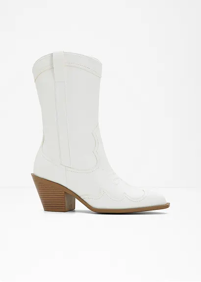 Cowboy Stiefel in weiß - bonprix