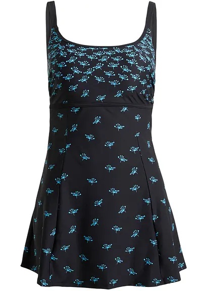 Shape Badekleid mittlere Formkraft in schwarz von vorne - bonprix