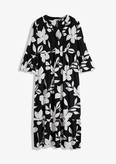 Maxikleid in schwarz von vorne - bonprix