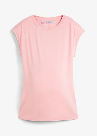 Umstandsshirt mit Schulterpolster in rosa von vorne - bpc bonprix collection