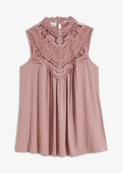 Shirtbluse in rosa von vorne - bonprix