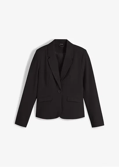 Kurzblazer in schwarz von vorne - bonprix
