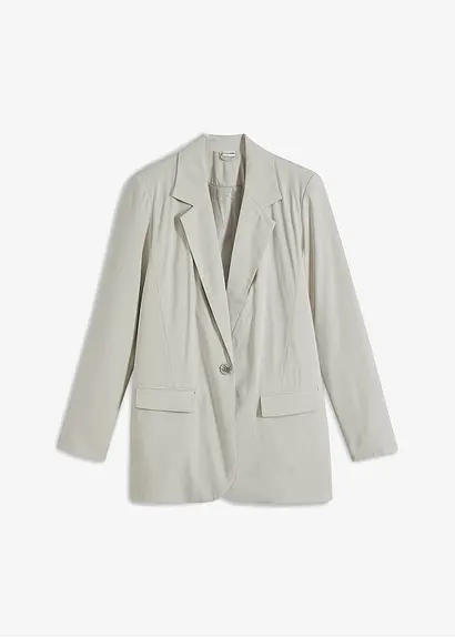 Blazer in beige von vorne - bonprix