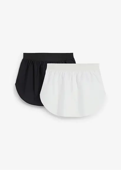 Blusenverlängerung, 2er Pack in schwarz von vorne - bonprix