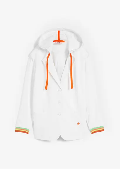 Sweatblazer aus Viskose-Mix in weiß von vorne - bonprix