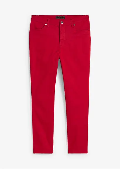 Komfort-Stretchhose in rot von vorne - bonprix