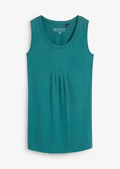Long-Top in petrol von vorne - bonprix