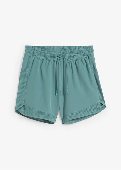 Funktions-Shorts mit Handytasche in grün von vorne - bonprix